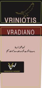 label of Vriniotis winery Vradiano